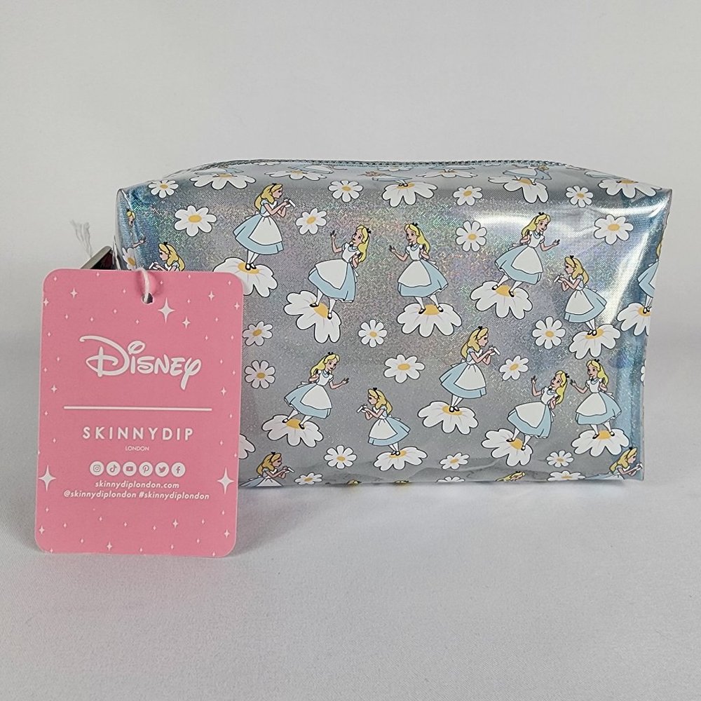 Disney Skinnydip London Alice in Wonderland Holographic Cosmetic Bag LAST ONE! - Picture 1 of 4